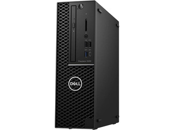Front View, Dell Precision 3430 SFF Desktop Computer Intel Core i7 8th generation 16GB RAM 256GB SSD 1030 Graphics Card Wi-Fi Windows 10 Professional